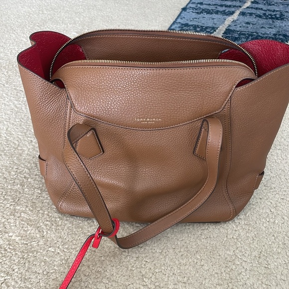 Tory Burch Perry Convertible Satchel Purse/Tote -Brown - Picture 10 of 11